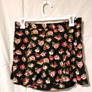 Floral skort skirt + shorts high-waisted girly 90s